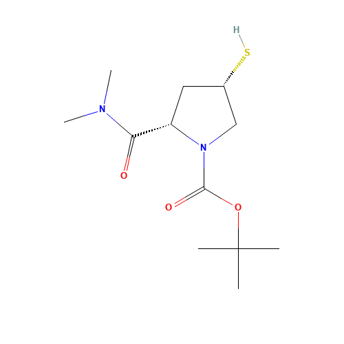 177615-44-0 1-Pyrrolidine-Carboxylic Acid,2-[(Dimethylamino)Carbonyl]-4-Mercapto-1,1-Dimethyl Ester,(2s-Cis)- chemical structure