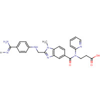 211914-51-1 3-[[2-[[(4-carbamimidoylphenyl)amino]methyl]-1-methyl-benzoimidazole-5-carbonyl]-pyridin-2-yl-amino]propanoic acid chemical structure