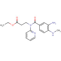 212322-56-0 3-[(3-AMINO-4-METHYLAMINO-BENZOYL)-PYRIDIN-2-YL-AMINO]-PROPIONIC ACID ETHYL ESTER chemical structure