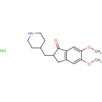 120014-30-4 5,6-Dimethoxy-2-(piperidin-4-yl)methylene-indan-1-one chemical structure