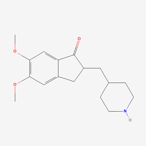 120014-30-4 5,6-Dimethoxy-2-(piperidin-4-yl)methylene-indan-1-one chemical structure