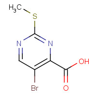 50593-92-5 5-Bromo-2-(methylthio)pyrimidine-4-carboxylic acid chemical structure