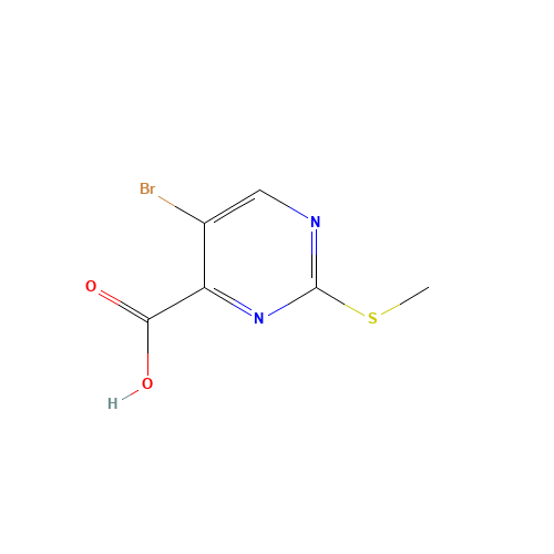 50593-92-5 5-Bromo-2-(methylthio)pyrimidine-4-carboxylic acid chemical structure