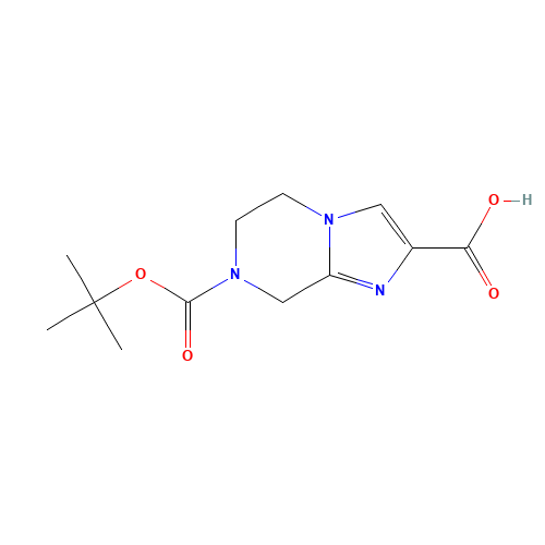 885281-30-1 7-(tert-butoxycarbonyl)-5,6,7,8-tetrahydroimidazo[1,2-a]pyrazine-2-carboxylic acid chemical structure