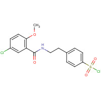 33924-54-8 4-(2-(5-CHOLRO-2-METHOXY BENZAMIDO)ETHYL)BENZENESULFONYL CHLORIDE chemical structure