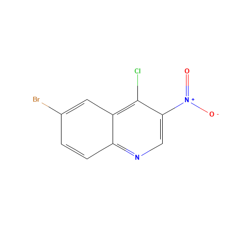 723281-72-9 6-BROMO-4-CHLORO-3-NITROQUINOLINE chemical structure