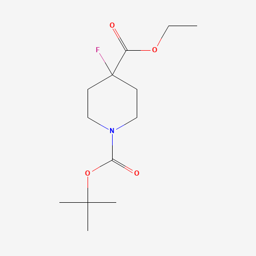 416852-82-9 4-FLUORO-1-(1,1-DIMETHYLETHYL)1,4-PIPERIDINEDICARBOXYLIC ACID-4-ETHYL ESTER chemical structure