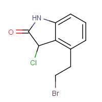 120427-95-4 4-(2'-BROMOETHYL)-3-CHLORO-1,3-DIHYDRO-2H-INDOLE-2-ONE chemical structure