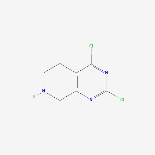 1000578-08-4 2,4-dichloro-5,6,7,8-tetrahydropyrido[3,4-d]pyrimidine HCl salt chemical structure