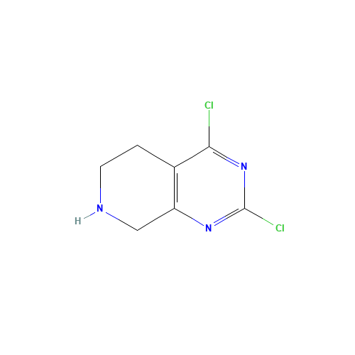 1000578-08-4 2,4-dichloro-5,6,7,8-tetrahydropyrido[3,4-d]pyrimidine HCl salt chemical structure