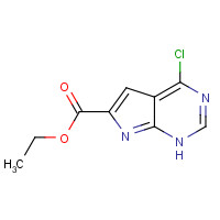 187725-00-4 1H-Pyrrolo[2,3-d]pyrimidine-6-carboxylic acid,4-chloro-,ethyl ester chemical structure
