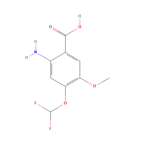 923145-68-0 2-Amino-4-(difluoromethoxy)-5-methoxybenzoic acid chemical structure