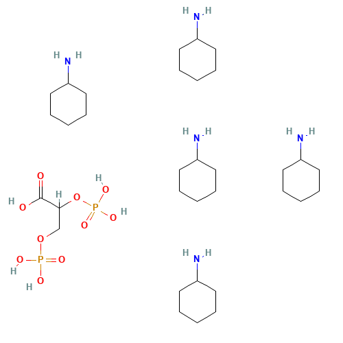 62868-79-5 2,3-Diphospho-D-glyceric acid pentacyclohexylamine salt chemical structure