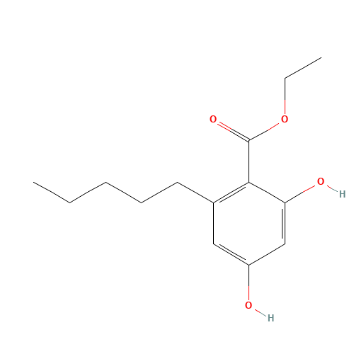 38862-65-6 ethyl 2,4-dihydroxy-6-pentylbenzoate chemical structure