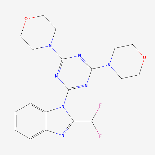 475110-96-4 2-(2-Difluoromethylbenzimidazol-1-yl)-4,6-dimorpholino-1,3,5-triazine chemical structure