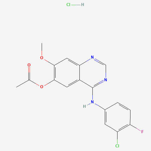 184475-70-5 4-(3-Chloro-4-fluorophenylamino)-7-methoxyquinazolin-6-yl acetate hydrochloride chemical structure