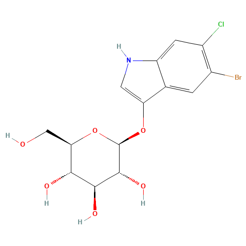 93863-89-9 5-BROMO-6-CHLORO-3-INDOXYL-BETA-D-GLUCOPYRANOSIDE chemical structure