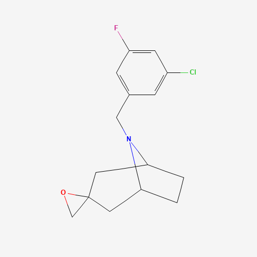 1184917-32-5 8-[(3-chloro-5-fluorophenyl)methyl]spiro[8-azabicyclo[3.2.1]octane-3,2'-oxirane] chemical structure