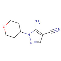 1082745-49-0 1H-Pyrazole-4-carbonitrile,5-amino-1-(tetrahydro-2H-pyran-4-yl)- chemical structure