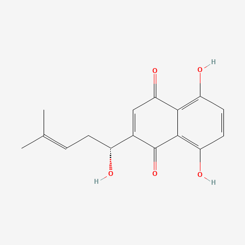 517-89-5 5,8-Dihydroxy-2-[(1R)-1-hydroxy-4-methyl-pent-3-enyl]naphthalene-1,4-dione chemical structure