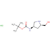 1009335-43-6 (2R,4R)-2-HYDROXYMETHYL-4-BOC-AMINO PYRROLIDINE-HCL chemical structure