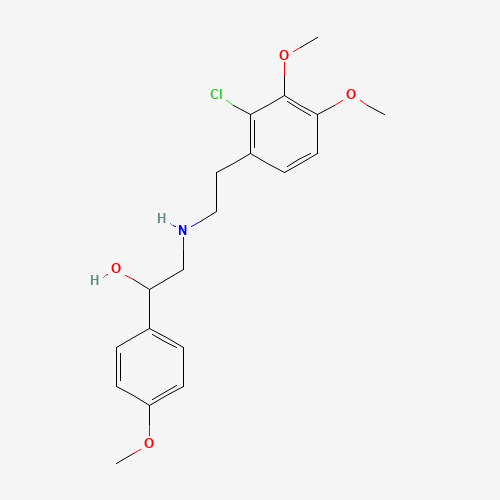 71636-38-9 N-[2-Hydroxy-2-(4-methoxyphenyl)ethyl]-2-(2-chloro-3,4-dimethoxyphenyl)ethylamine chemical structure