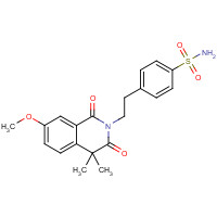 33456-68-7 p-[2-(3,4-dihydro-7-methoxy-4,4-dimethyl-1,3-dioxo-2(1H)-isoquinolyl)ethyl]benzenesulphonamide chemical structure