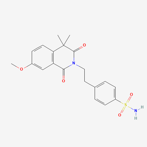 33456-68-7 p-[2-(3,4-dihydro-7-methoxy-4,4-dimethyl-1,3-dioxo-2(1H)-isoquinolyl)ethyl]benzenesulphonamide chemical structure