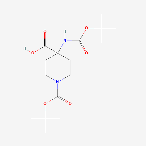 189321-65-1 4-TERT-BUTOXYCARBONYLAMINO-PIPERIDINE-1,4-DICARBOXYLIC ACID MONO-TERT-BUTYL ESTER chemical structure