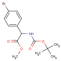 709665-73-6 (4-Bromophenyl)-tert-butoxycarbonylaminoacetic acid methyl ester chemical structure