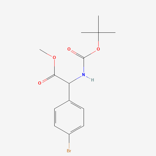 709665-73-6 (4-Bromophenyl)-tert-butoxycarbonylaminoacetic acid methyl ester chemical structure