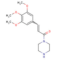 88053-13-8 1-(piperazin-1-yl)-3-(3,4,5-trimethoxyphenyl)prop-2-en-1-one chemical structure
