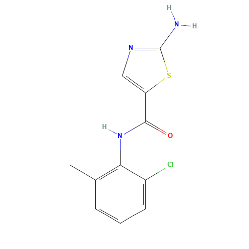 302964-24-5 2-Amino-N-(2-chloro-6-methylphenyl)thiazole-5-carboxamide chemical structure