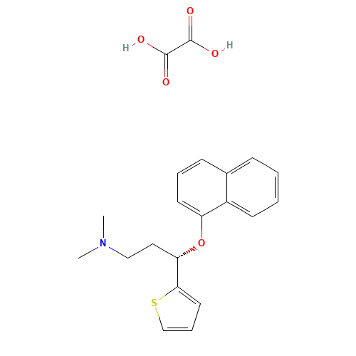132335-47-8 S-(+)-N,N-Dimethyl-3-(1-naphthoxy)-3-(2-thienyl)-1-propylamine oxalate chemical structure