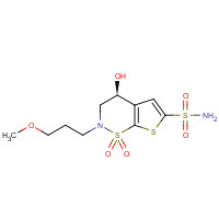 154127-42-1 (4S)-1,1-dioxide-3,4-dihydro-4-hydroxy-2-(3-methoxypropyl)-2H-Thieno[3,2-e]-1,2-thiazine-6-sulfonamide chemical structure