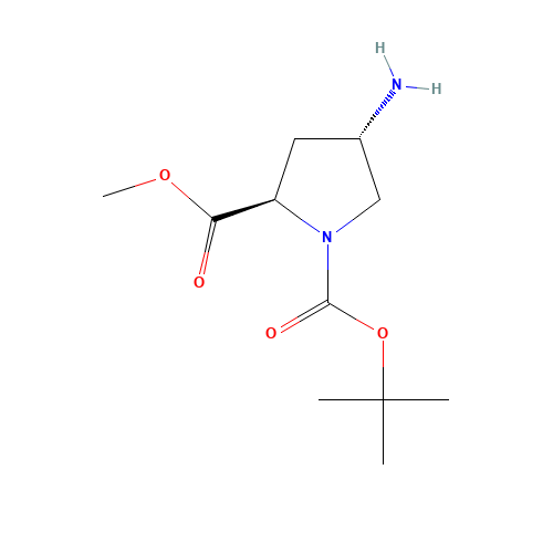 254881-77-1 (2R,4S)-1-tert-Butyl 2-methyl 4-aminopyrrolidine-1,2-dicarboxylate chemical structure
