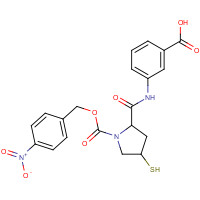 202467-69-4 3-[[[(2S,4S)-4-Mercapto-1-(4-nitrobenzyloxy)carbonyl-2-pyrrolidinyl]carbonyl]amino]benzoic acid chemical structure