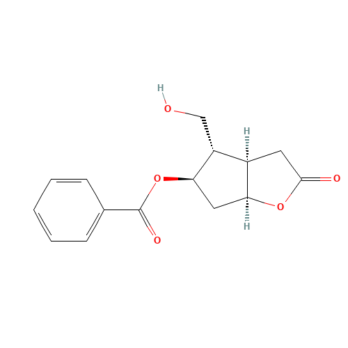 39746-00-4 (3aR,4S,5R,6aS)-(-)-5-(Benzoyloxy)-hexahydro-4(-hydroxymethyl)-2H-cyclopenta[b]furan-2-one chemical structure