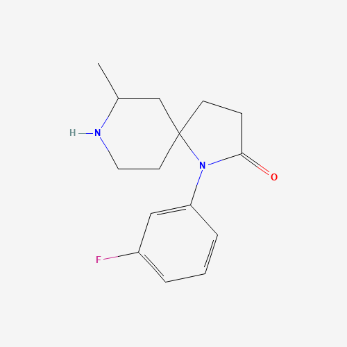 1184918-56-6 1-(3-fluorophenyl)-7-methyl-1,8-diazaspiro[4.5]decan-2-one chemical structure