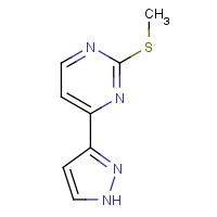 496863-64-0 2-(methylthio)-4-(1H-pyrazol-3-yl)pyrimidine chemical structure
