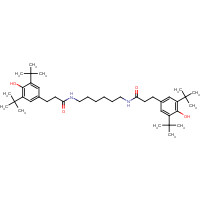 23128-74-7 3,3'-Bis(3,5-di-tert-butyl-4-hydroxyphenyl)-N,N'-hexamethylenedipropionamide chemical structure