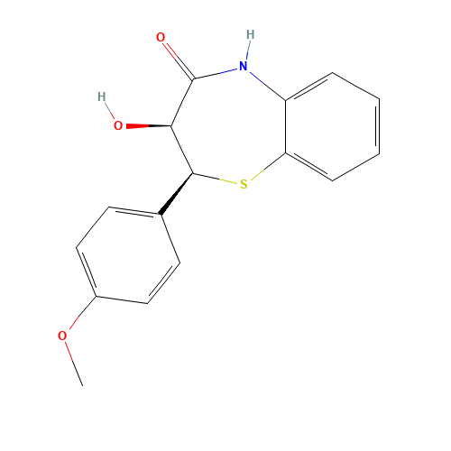 42399-49-5 (2S-cis)-(+)-2,3-Dihydro-3-hydroxy-2-(4-methoxyphenyl)-1,5-benzothiazepin-4(5H)-one chemical structure