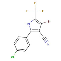 122454-29-9 4-Bromo-2-(4-chlorophenyl)-5-(trifluoromethyl)-1H-pyrrole-3-carbonitrile chemical structure