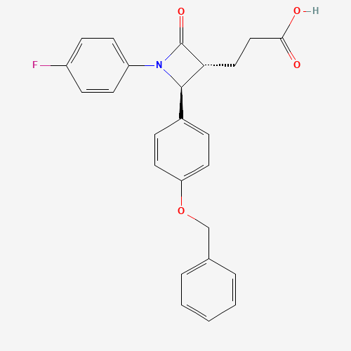 204589-82-2 (3R,4S)-1-(4-Fluorophenyl)-2-oxo-4-[4-(benzyloxy)phenyl]-3-azetidinepropanoic acid chemical structure