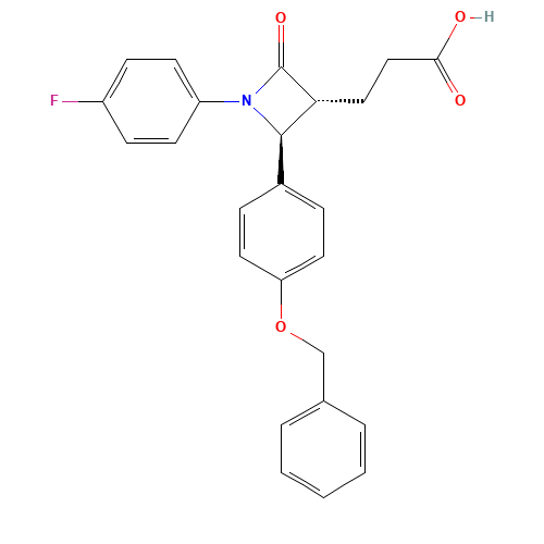 204589-82-2 (3R,4S)-1-(4-Fluorophenyl)-2-oxo-4-[4-(benzyloxy)phenyl]-3-azetidinepropanoic acid chemical structure