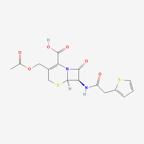 153-61-7 (6R,7R)-3-(Acetoxymethyl)-8-oxo-7-(2-(thiophen-2-yl)acetamido)-5-thia-1-aza-bicyclo[4.2.0]oct-2-ene-2-carboxylic acid chemical structure