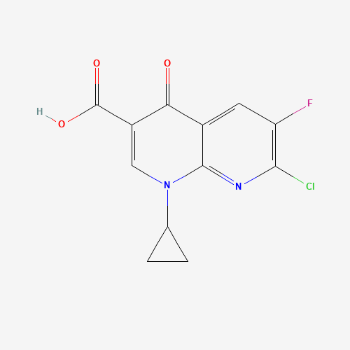 100361-18-0 7-Chloro-1-cyclopropyl-6-fluoro-4-oxo-1,4-dihydro-1,8-naphthyridine-3-carboxylic acid chemical structure