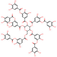 72401-53-7 D-glucose pentakis[3,4-dihydroxy-5-[(trihydroxy-3,4,5-benzoyl)oxy]benzoate] chemical structure