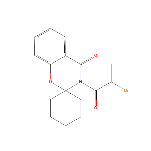 158299-05-9 3-(2-Bromo-1-oxopropyl)-spiro[2H-1,3-benzoxazine-2,1'-cyclohexan]-4(3H)-one chemical structure