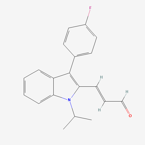 93957-50-7 (E)-3-[3'-(4'-Fluorophenyl)-1'-(1'-methylethyl)-1H-indol-2'-yl]-2-propnal chemical structure